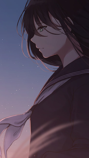 Depressing, Anime, Girl, alone HD phone wallpaper