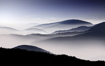 nature, Landscape, Sunrise, Mist, Mountain, Calm / and Mobile Backgrounds HD wallpaper