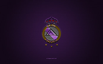 Club Real Potosi, Bolivia football club, white logo, purple carbon fiber background, Bolivian Primera Division, football, Potosi, Bolivia, Club Real Potosi logo HD wallpaper