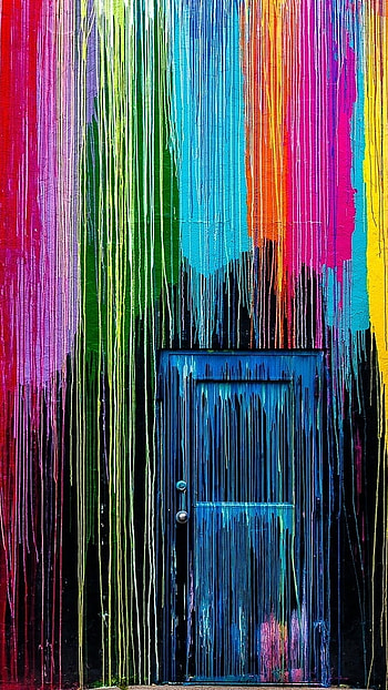 Drippy, Colorful Wall HD phone wallpaper