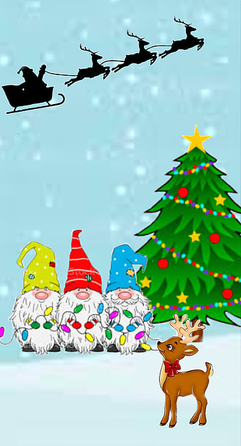 Gnome christmas, holiday ornament, green HD phone wallpaper