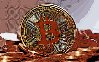 Bitcoin, , vector art, Bitcoin drawing, creative art, Bitcoin art, vector drawing, cryptocurrency, Bitcoin gold coin HD wallpaper