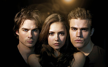 The Vampire Diaries, TV series, Dark and mysterious, Love triangle HD wallpaper