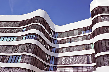 Architecture, modern building, glass windows HD wallpaper
