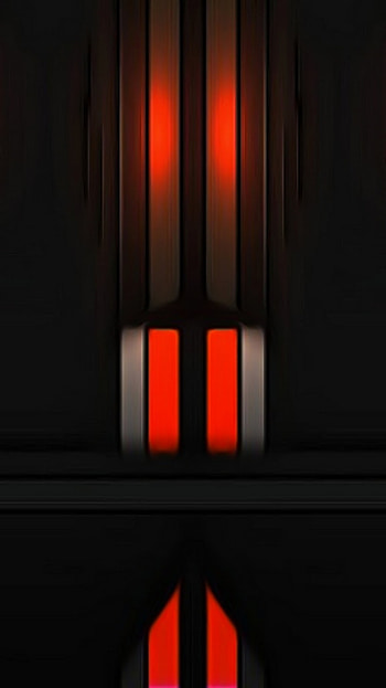 fdfsf, digital, orange, amoled, material, neon, flat, design, black HD phone wallpaper