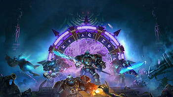 Warhammer 40 000, Chaos Gate battles, Daemonhunter characters, Intense warfare HD wallpaper