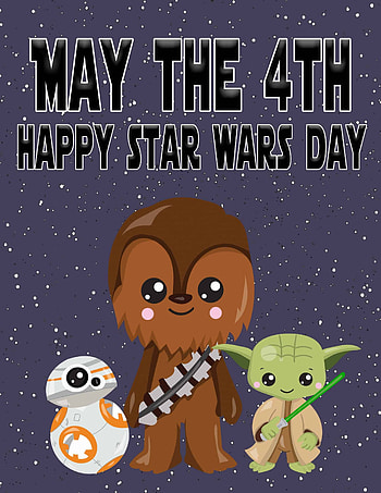 Chewbacca, Yoda, and BB-8, May the 4th (Star Wars Day) HD phone wallpaper