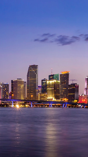 Miami Skyline, Man-made marvel, Modern architecture, Vibrant city HD phone wallpaper