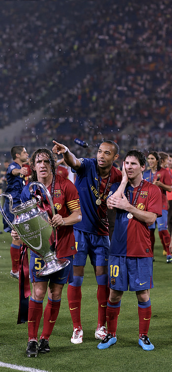 Puyol, Henry, Messi, product, sports_equipment HD phone wallpaper