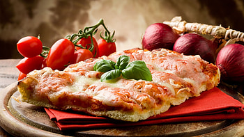 Italian breakfast pizza, Cured meat delicacies, Flavorful Italian cuisine, European food HD wallpaper