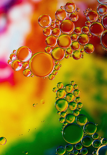 Bubbles, Transparent, Macro, Multicolored, Motley, Liquid HD phone wallpaper