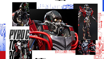 Chiptos X Pyro Full Body Mech NFT Background HD wallpaper