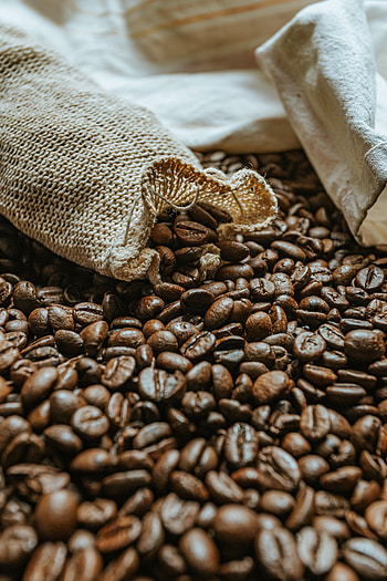 Food, Coffee, Macro, Brown, Grains, Bag, Coffee Beans, Grain, Sack HD phone wallpaper