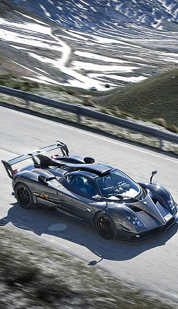 Pagani Zonda — Alpine Run , vehicle HD phone wallpaper
