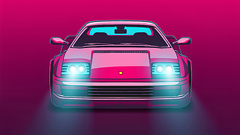 Retro Ferrari Minimal Art , ferrari, minimalism, minimalist, artist, artwork, digital-art, retro HD wallpaper