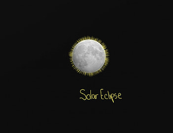 Solar eclipse simulated, space, solar eclipse, moon, sun HD wallpaper