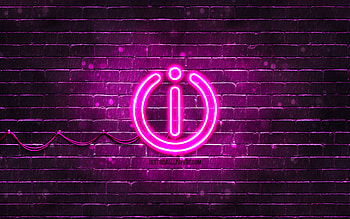 Indesit purple logo, , purple brickwall, Indesit logo, brands, Indesit neon logo, Indesit HD wallpaper