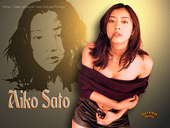 aiko sato, black dress, model, asian, brunette HD wallpaper