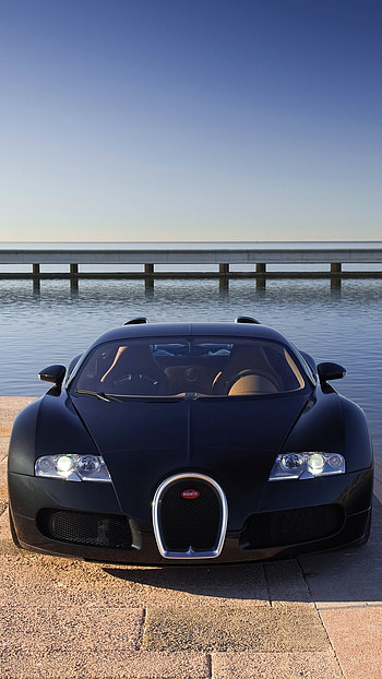 Bugatti Car, Metalic Black HD phone wallpaper