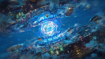 Magic Power City, Sci Fi, city, sci fi city, fantasy, steampunk, fantasy city HD wallpaper