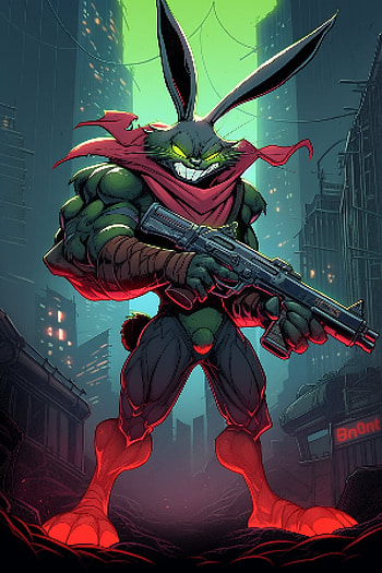 Jazz jacked-rabbit (pixelated), AI Art, video game HD phone wallpaper