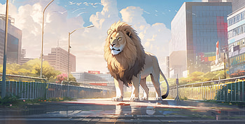 Majestic AI-Generated Lion, AI Art, Animal, lion HD wallpaper
