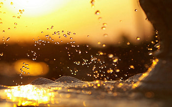 Water, Macro, Shine, Light, Spray, Beige HD wallpaper