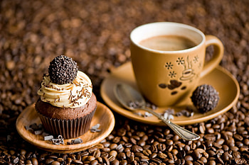 Flavorful coffee drinks, Gourmet coffee beans, Chocolate-infused desserts, Captivating coffee ry HD wallpaper