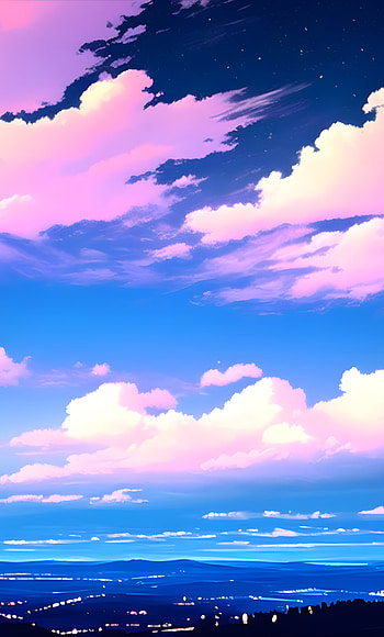 Landscape in evening, Anime, landscape, anime landscape HD phone wallpaper