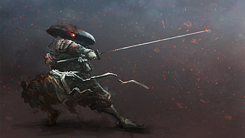 artwork, Digital Art, Samurai, Warrior, Katana / and Mobile Backgrounds HD wallpaper