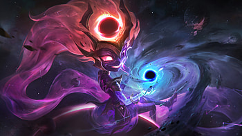 Dark Cosmic Zoe LoL Skin 2024, Video Game, League Of Legends, Zoe (League Of Legends), Black Hole HD wallpaper