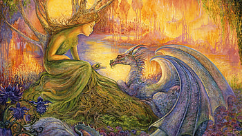 Josephine Wall, Ethereal art, Enigmatic beauty, Imaginative landscapes HD wallpaper