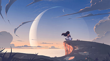 A Moment Of Stillness, alone, artist, artwork, digital-art, artstation HD wallpaper