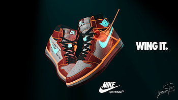 Air Jordan Retro, Off-White HD wallpaper