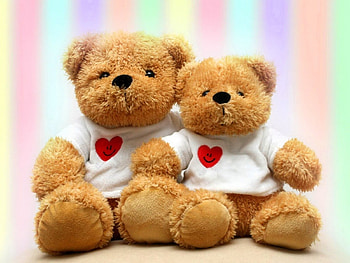Cuddly love, hearts, Teddy bears, cute, toys HD wallpaper