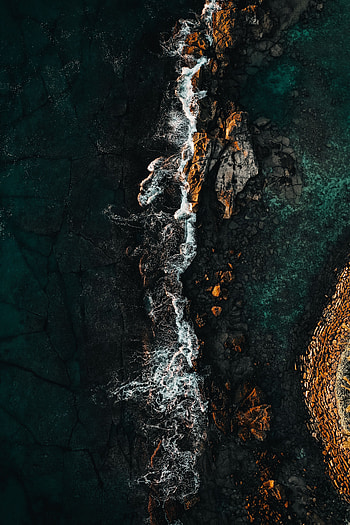 Nature, Water, Stones, Sea, Rocks, View From Above HD phone wallpaper