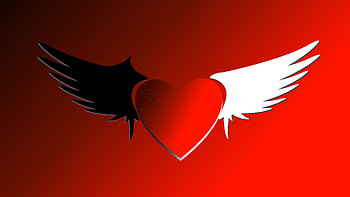 Heart With Wings, Winged heart, Emo , Gothic art HD wallpaper