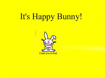 Its Happy Bunny, bunny, attitude, happy, funny, humor HD wallpaper