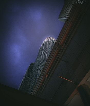 Architecture, Cities, Night, Building, Facade, Bottom View HD phone wallpaper
