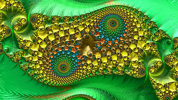 Trippy Psychedelic Fractal, colorful, colors, green, Abstract, fractal, abstract green HD wallpaper