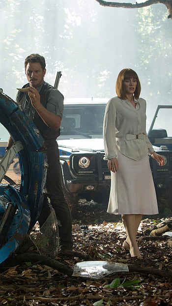 Chris Pratt, Jurassic World, Bryce Dallas Howard, Fallen Kingdom HD phone wallpaper