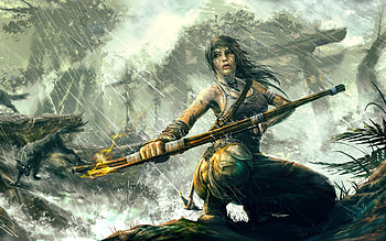 Lara Croft Fantasy Girl, fantasy-girls HD wallpaper
