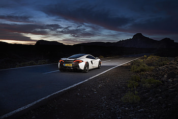 Night, Mclaren, Cars, Road, Back View, Rear View, 570Gt, Supercar HD wallpaper
