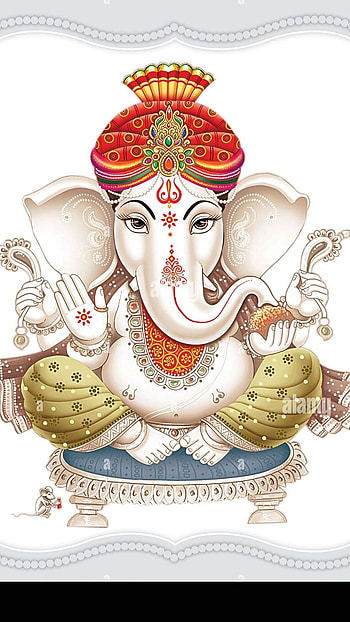 Ganpati , White Background HD phone wallpaper