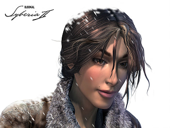 Syberia, kate, game, snow HD wallpaper