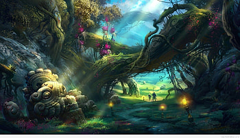 Fantasy-Forest--5-42837-Cool-Screensavers HD wallpaper