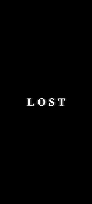 Lost, black, word HD phone wallpaper