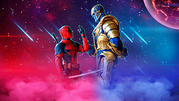 Deadpool Thanos, deadpool, thanos, behance, superheroes, artwork, digital-art, supervillain HD wallpaper