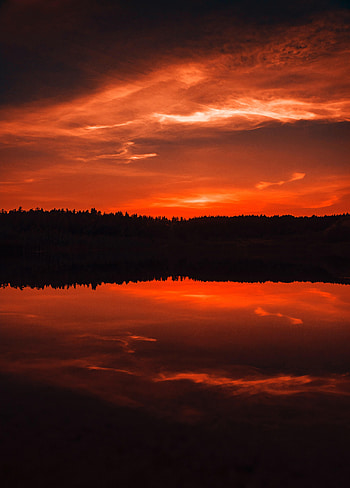 Rivers, Sunset, Sky, Twilight, Horizon, Dark, Dusk HD phone wallpaper