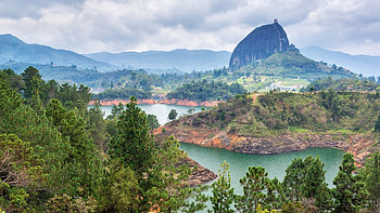 Mountain lake in Colombia, Tranquil waters, Serene environment, Nature's sanctuary HD wallpaper